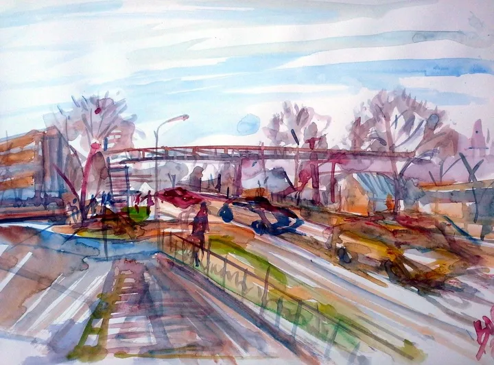 carwash on taskkentskaya, artwork by Akpan Usoroh