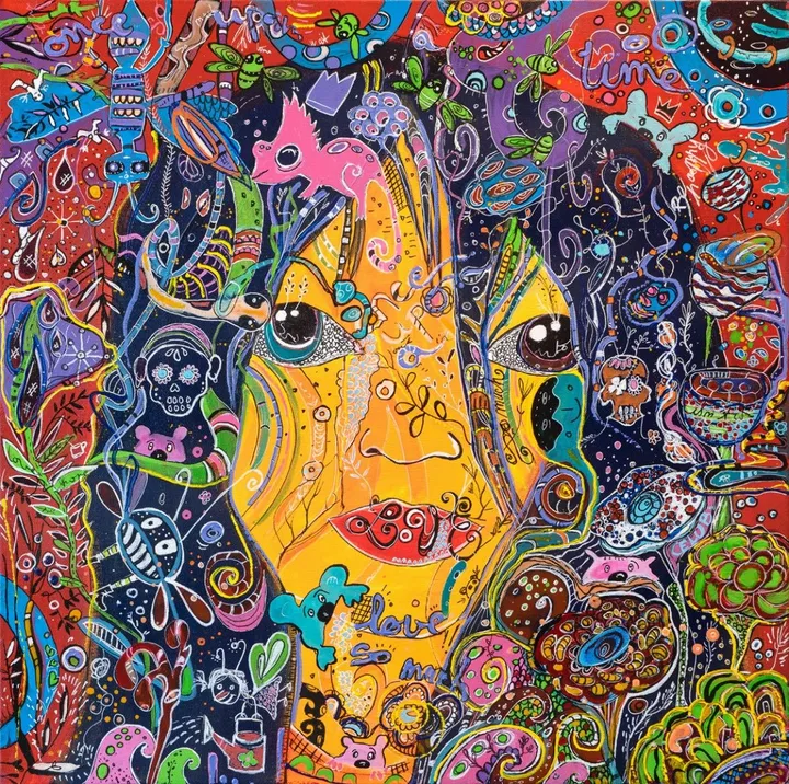 Caméléon dermique, artwork by Céline Hubert