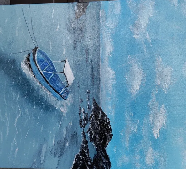 Mer paisible, artwork by Alexandra Guillon
