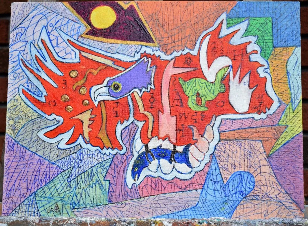 Aigle Micmac (Mi'kmaq), œuvre de Denis Roucau
