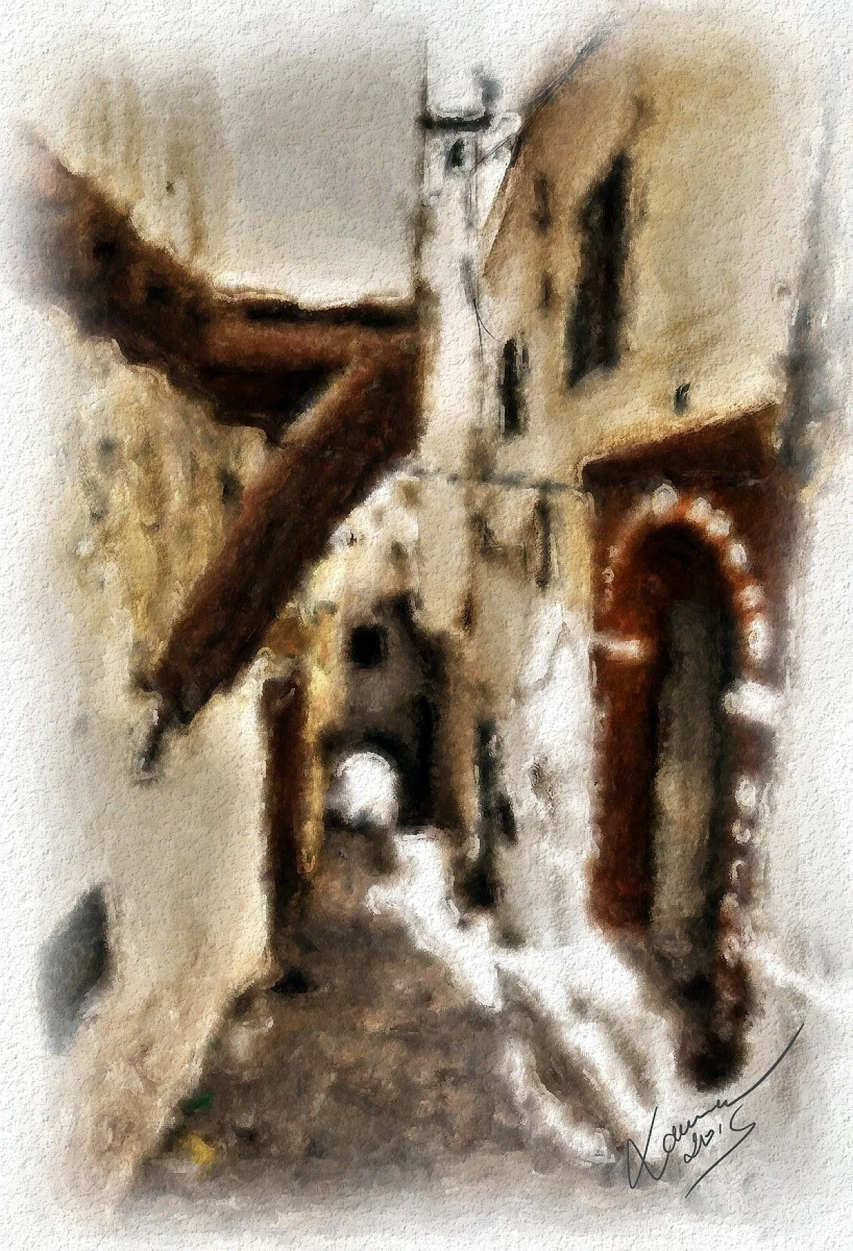 Casbah, œuvre de Lamine Bensaou