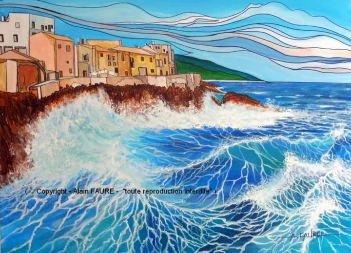 MAISONS DE PÊCHEURS, artwork by Alain FAURE