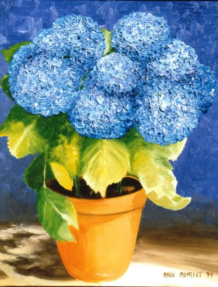 Hommage en Bleu à la Reine Hortense, artwork by marie momelat