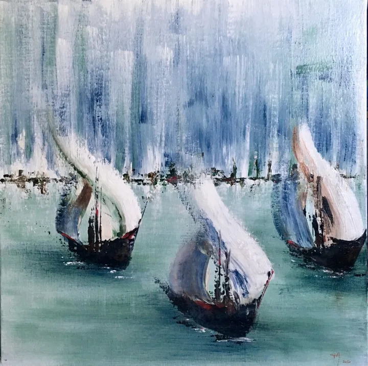 Les 3 voiles, artwork by Françoise AUGUSTINE