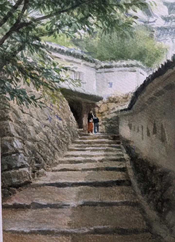 Himeji Castle, artwork by Misure Nien