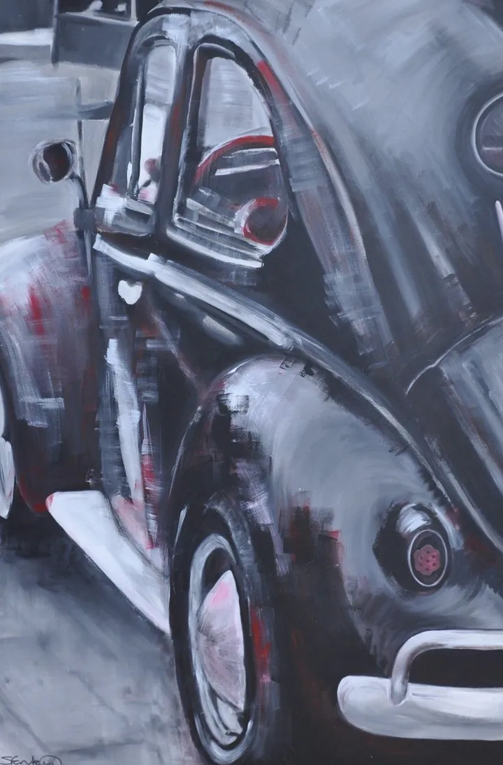 VW Beetle in Black, œuvre de Stephanie Fonteyn