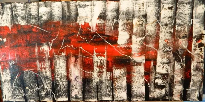 bouleaux de feu, artwork by Danielle Quevillon