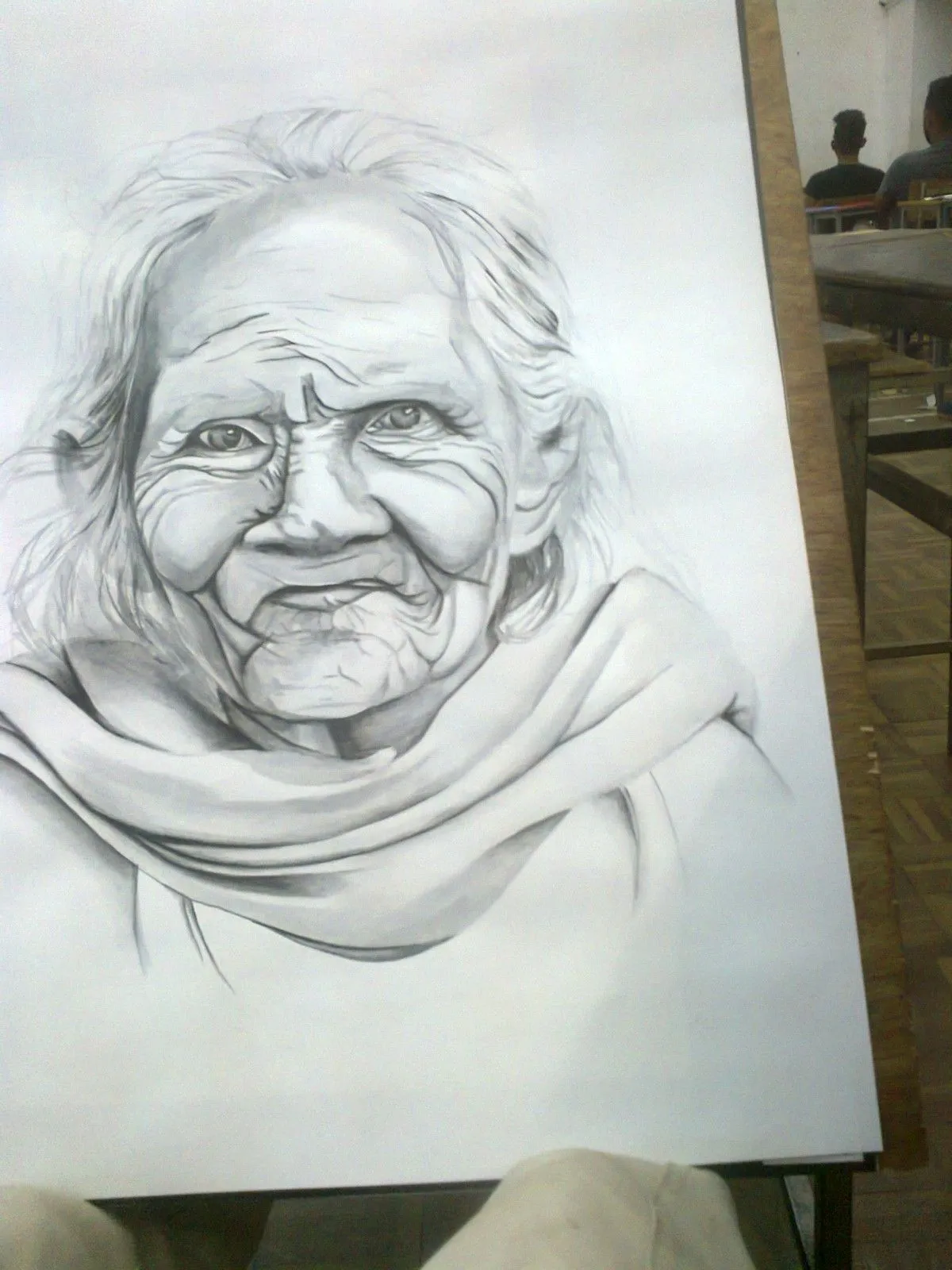 vieille dame, artwork by Allybocus Nasseerudhin