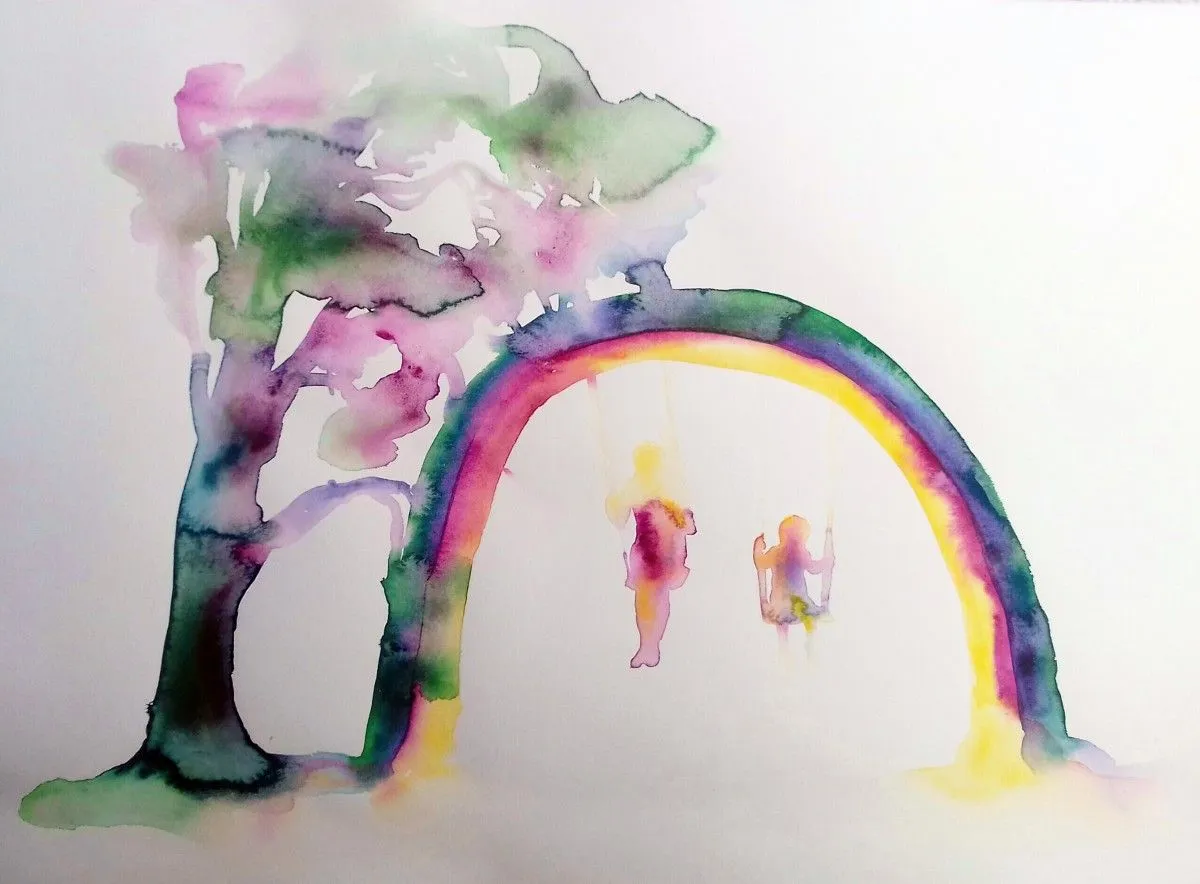 Childhood / Rainbow Swings, œuvre de marija colic