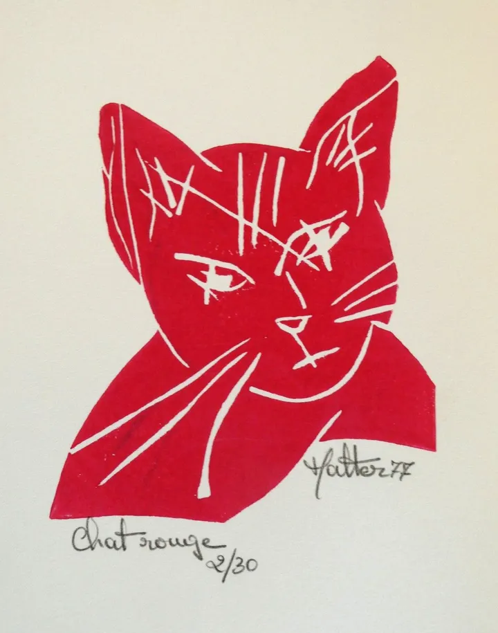 Chat rouge, artwork by Alain HALTER