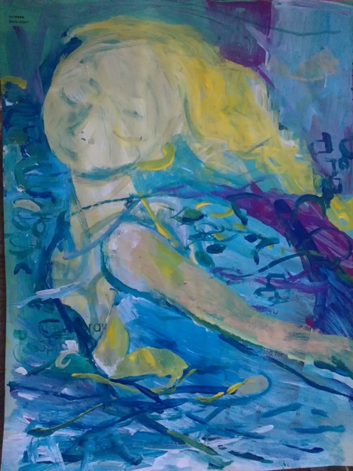 Swimmer, artwork by Shakeh Sarookhanian
