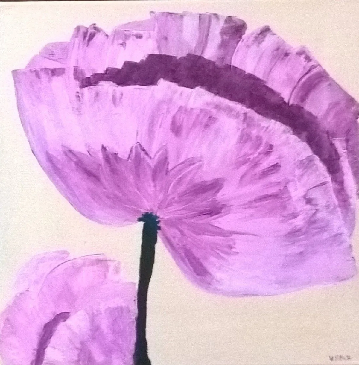 Fleurs mauve, artwork by Viviane RINCK