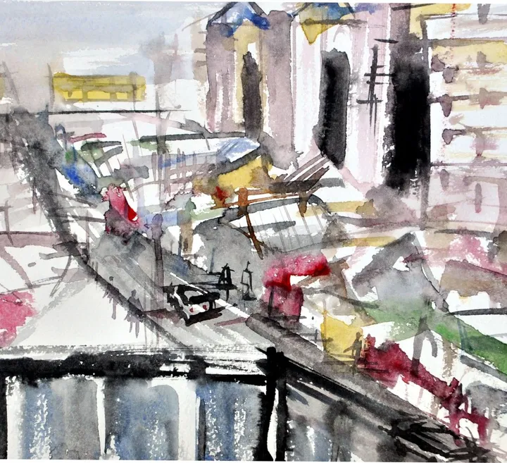 from the balcony, œuvre de Akpan Usoroh