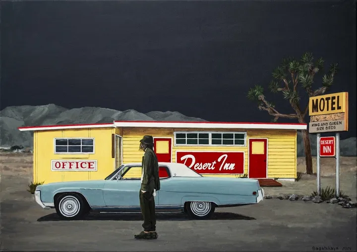 Contemporary portrait "Joshua Tree", artwork by Nataliya Bagatskaya