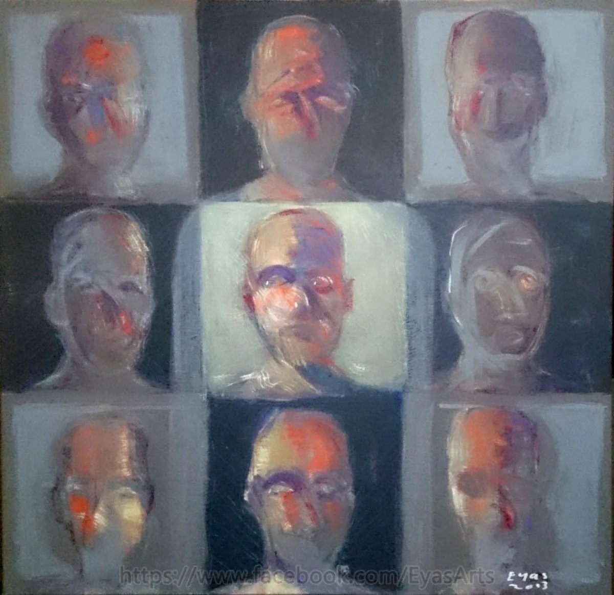 Faces, œuvre de Eyas Jaafar