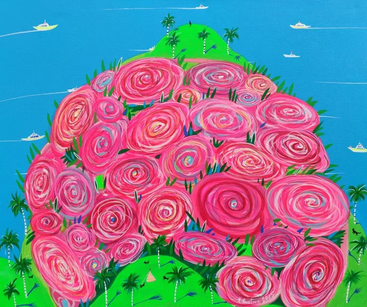 Blossom Mountain, artwork by Katrina Avotina