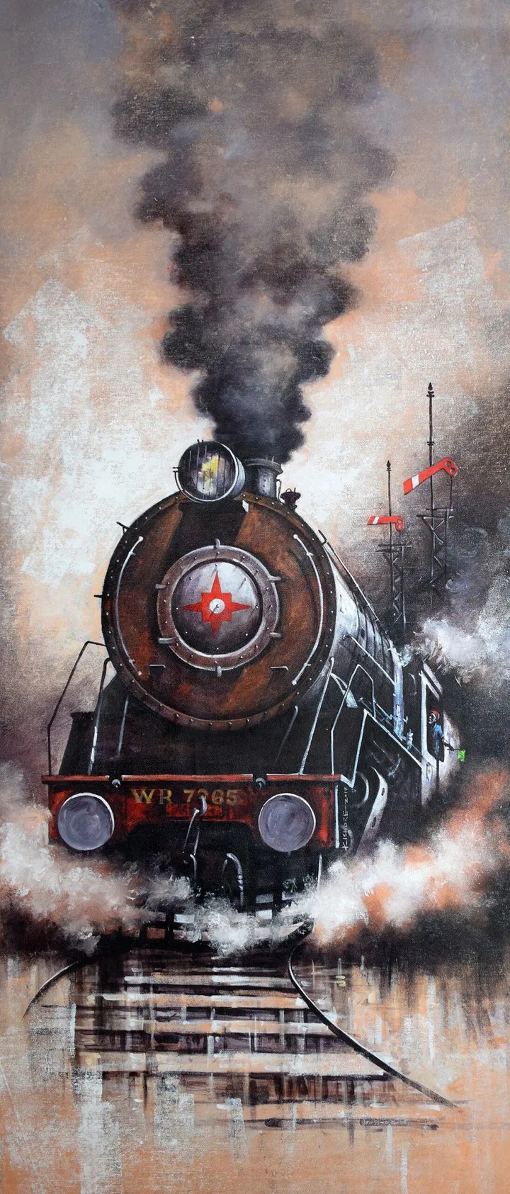 Nostalgia of Steam Locomotives_36, œuvre de Kishore Pratim Biswas