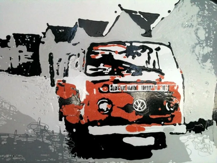 VW Camper Van, œuvre de Stephanie Fonteyn