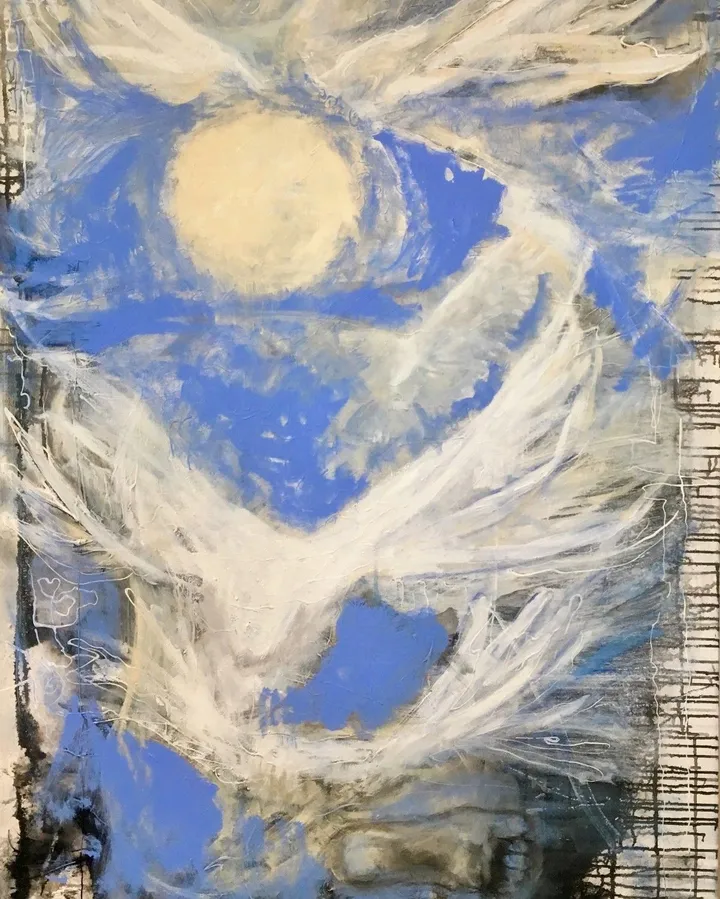 On The Wings Of An Angel, œuvre de Ursula Lampron