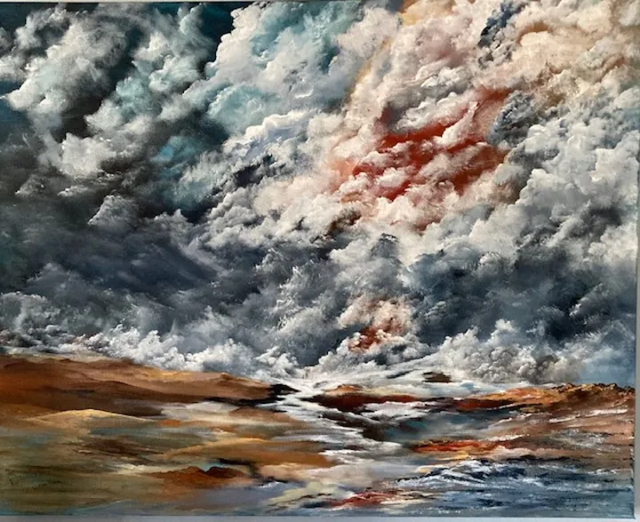 tempête dans les dunes, artwork by Danielle Quevillon