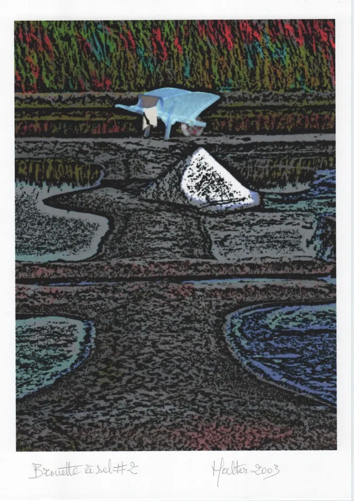 Brouette à sel #2 - A3, artwork by Alain HALTER