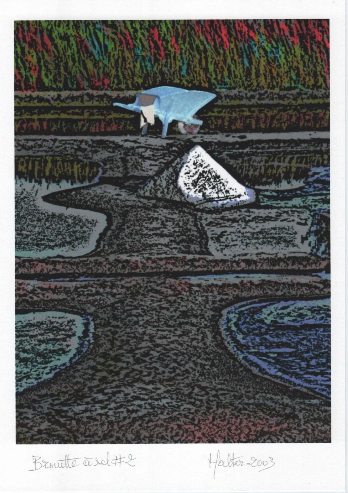 Brouette à sel #2 - A3, artwork by Alain HALTER
