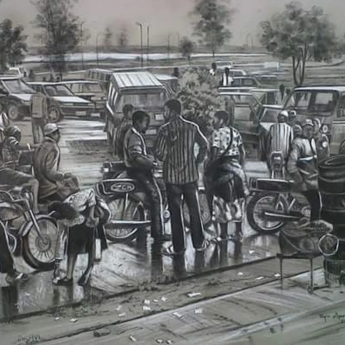airport road junction, œuvre de olatayo Amori