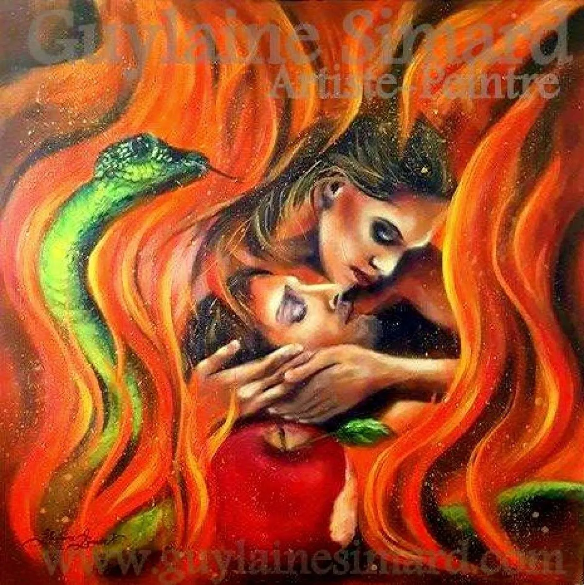 Le rouge de la passion, œuvre de Guylaine Simard