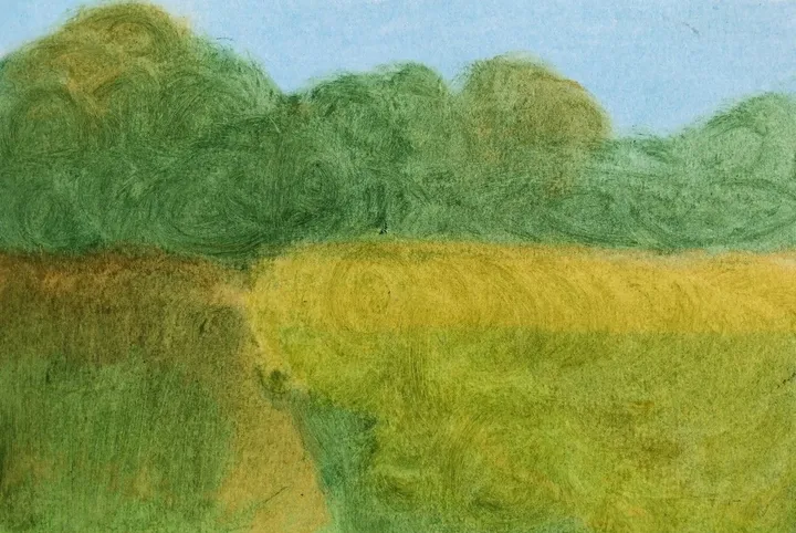 Monet Field Homage, artwork by Pete Malmberg