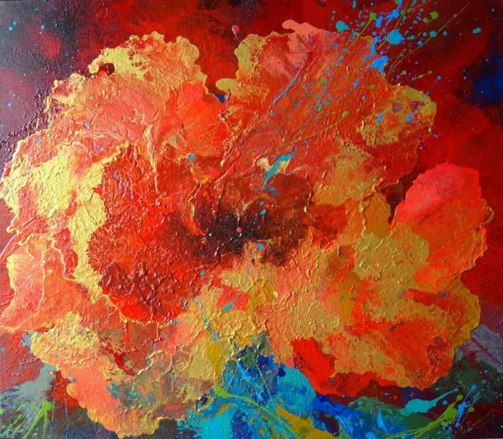 Red Flower, œuvre de IRINI KARPIKIOTI