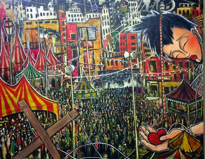 Mécanisme de défense, artwork by Malga Art