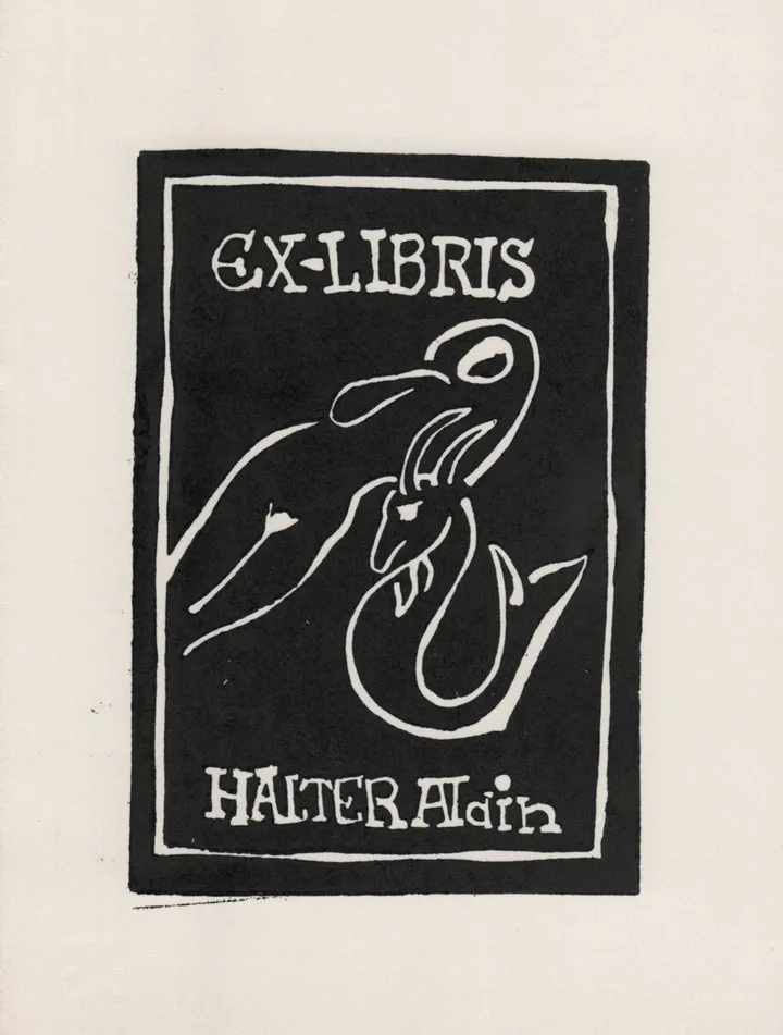Ex-libris H.A., artwork by Alain HALTER
