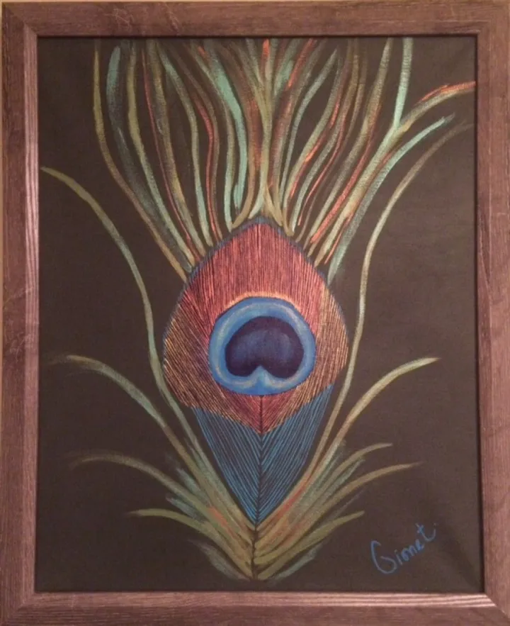 Paon, œuvre de Muriel Gionet