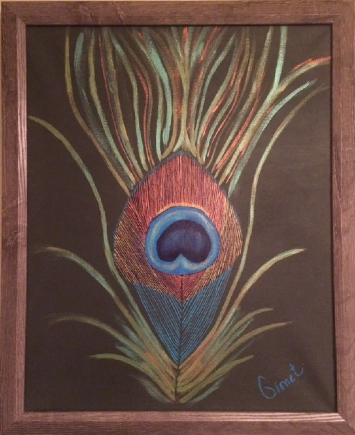 Paon, œuvre de Muriel Gionet