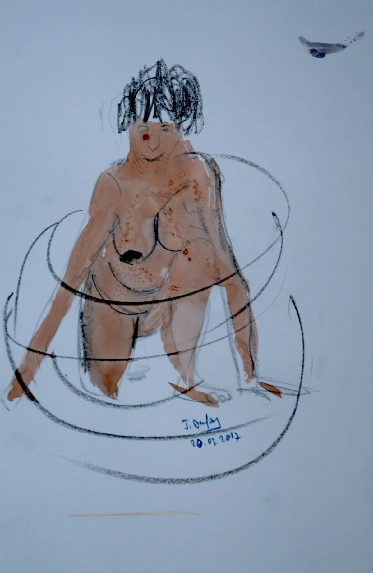 Nu à la spirale 01, artwork by Jérôme Dufay