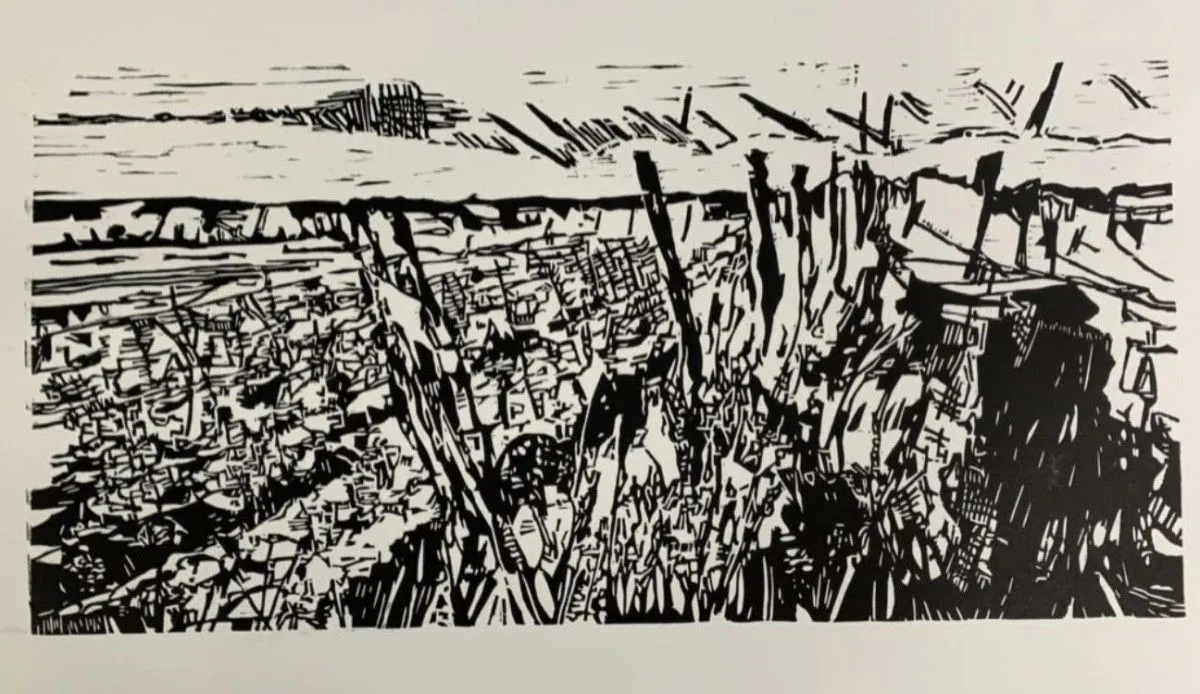 Champs en friche, Brébeuf, artwork by Mjlebel Artiste
