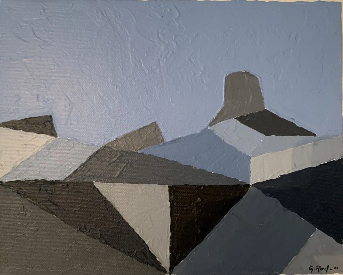 Solutré (étude pour le polyptyque Millésime) / 2, œuvre de guenael revel