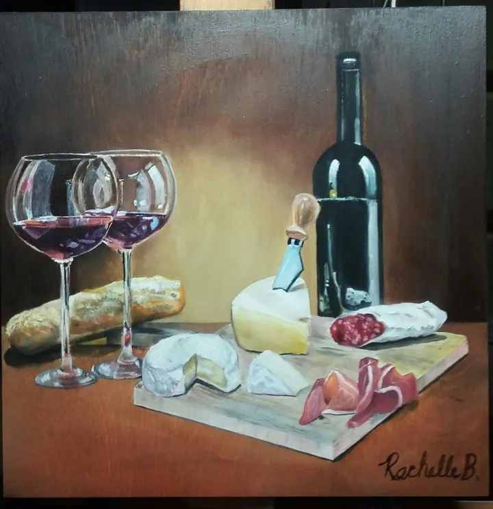 Wine and Cheese Collection No. 3, œuvre de Rachelle Beaudry