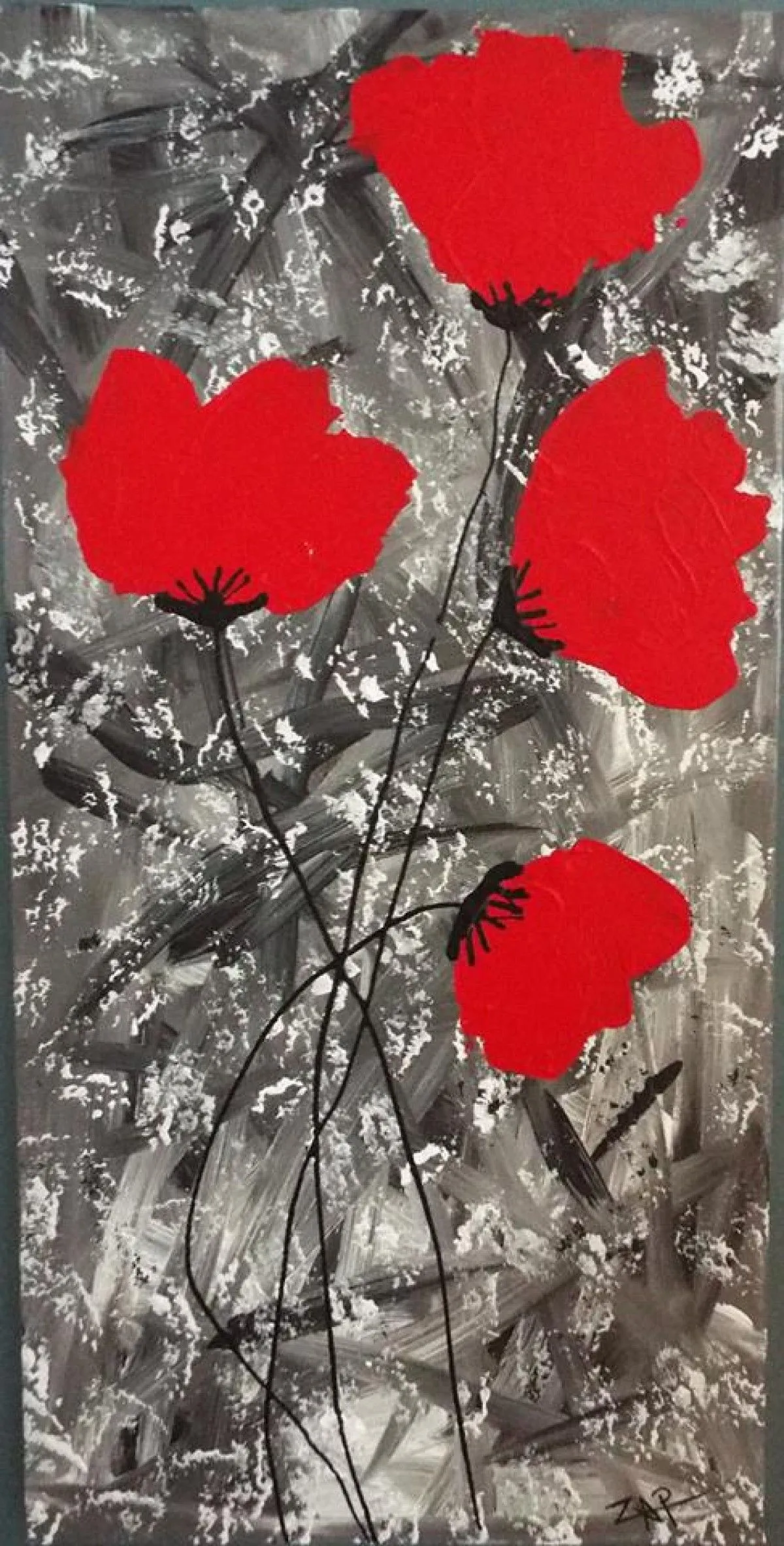Coquelicots, œuvre de Johanne Desjardins
