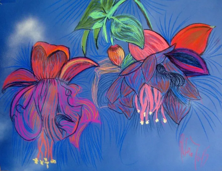 Falling Flowers, artwork by ANTHONY CAUCHI