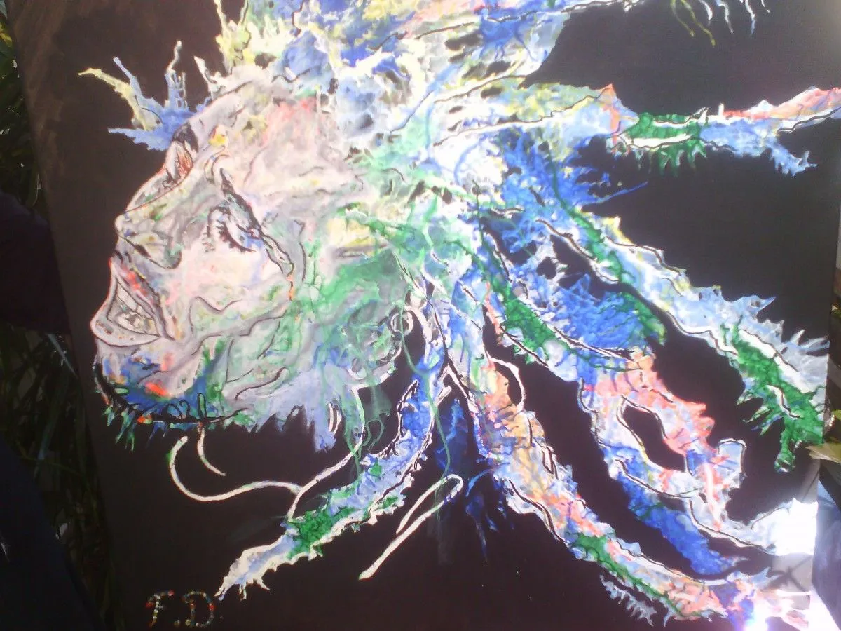 Bob Marley, artwork by françoise Derouineau