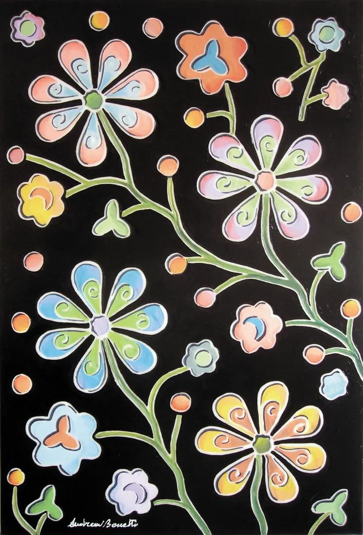 Fiori in nero, artwork by Andrea Benetti