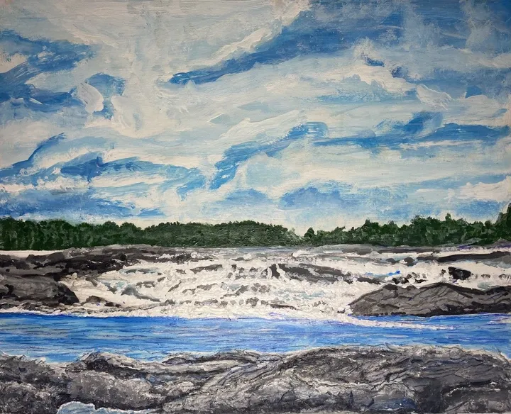 Les rapides du Saguenay, artwork by Denis Roucau
