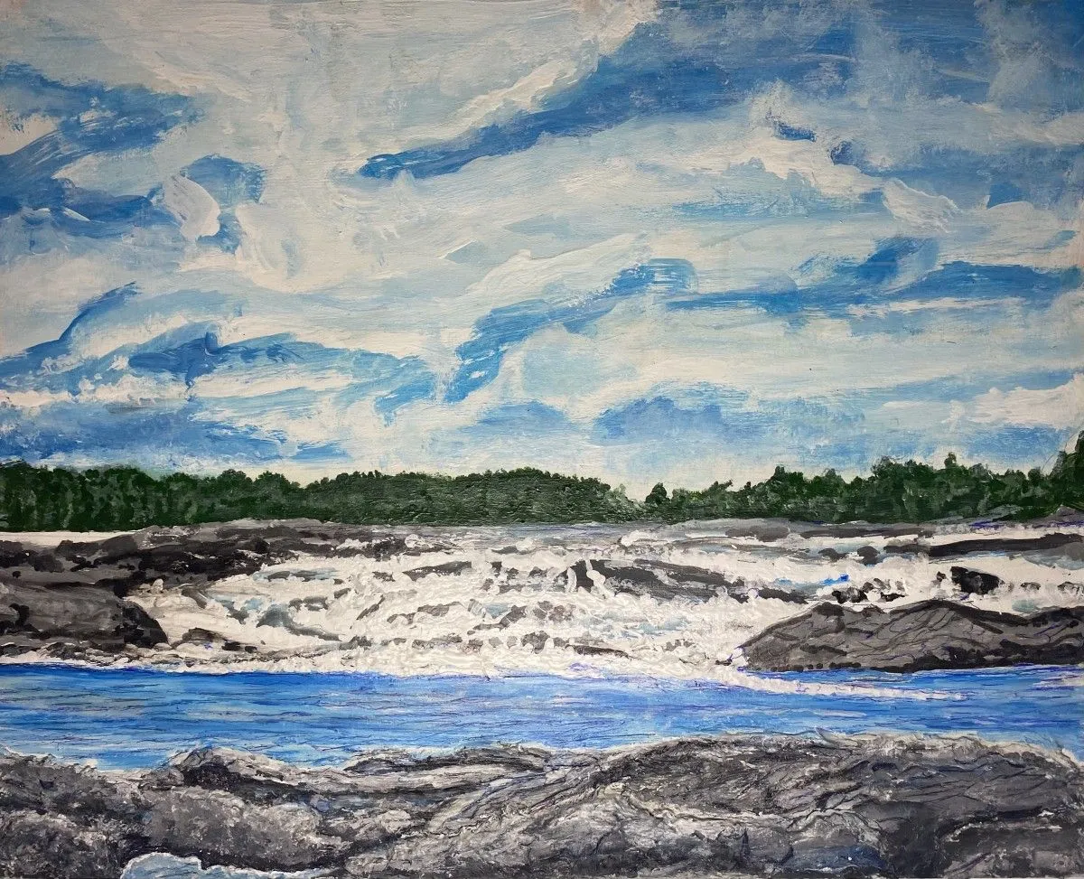 Les rapides du Saguenay, œuvre de Denis Roucau