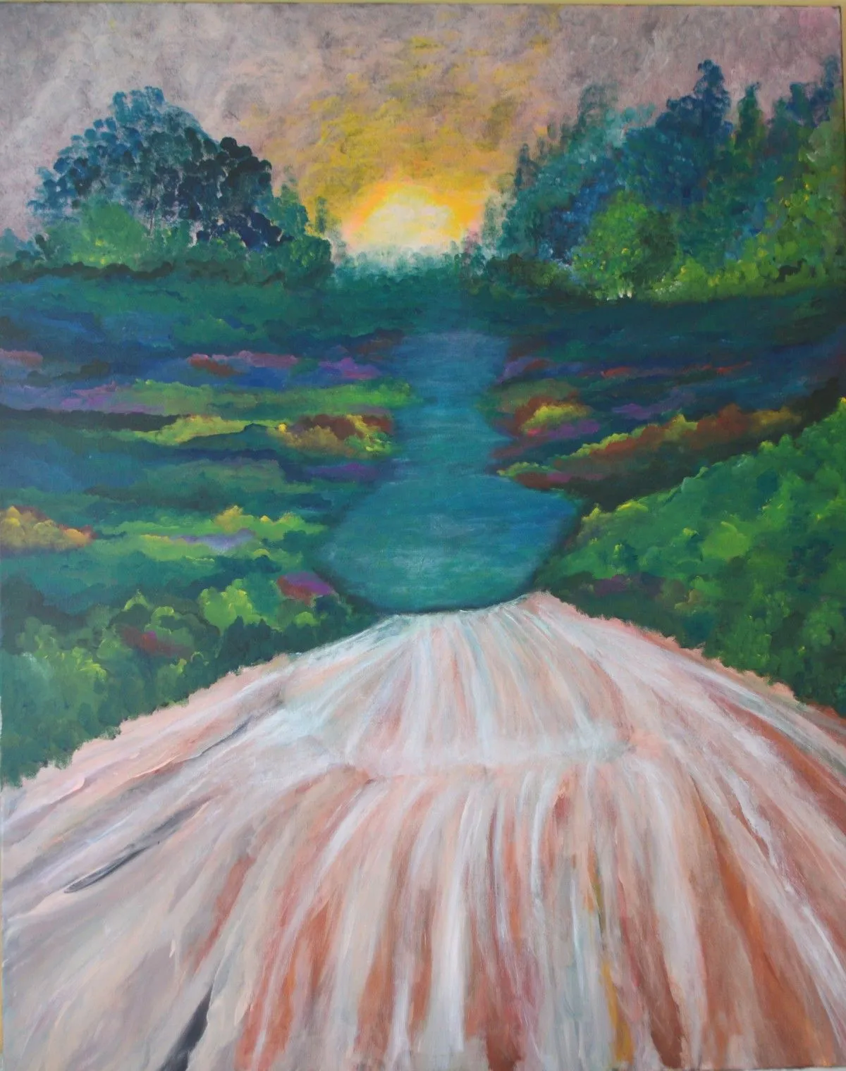 De la cascade à l'horizon, œuvre de Teresa Fraga