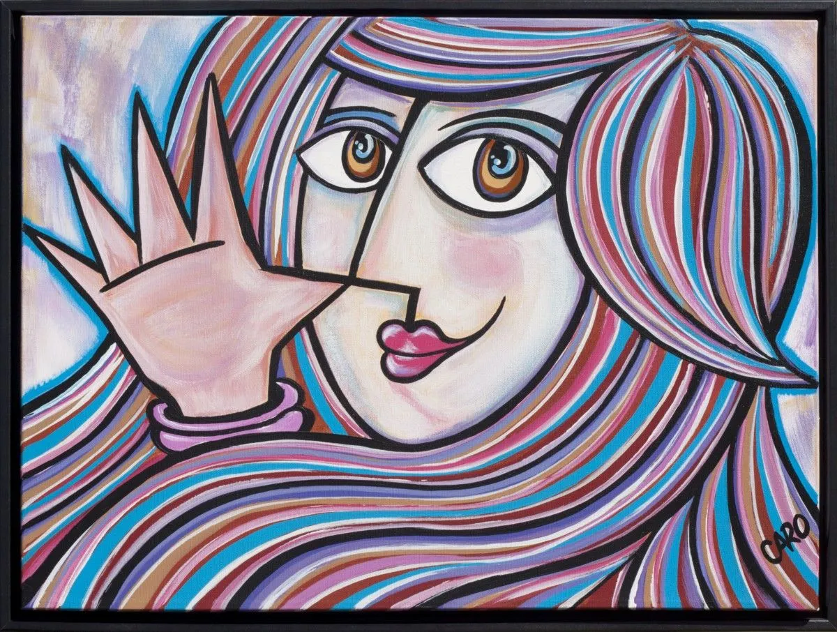 Pied de nez de fille, œuvre de CARO .