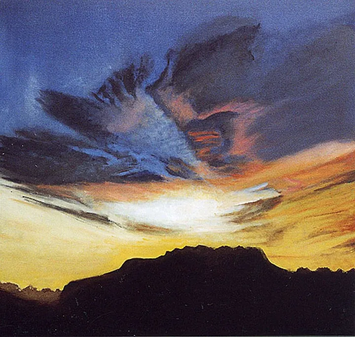 coucher de soleil, œuvre de dominique bryet