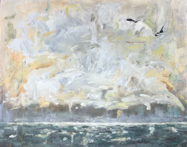 Seascape 2/sold, artwork by Rebecca Manns