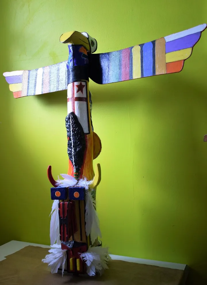 Ancestor Totem, artwork by Denis Roucau