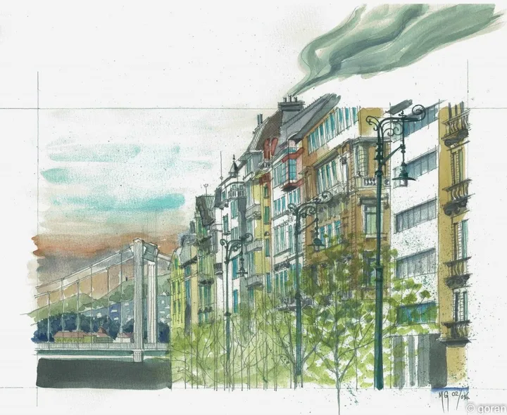 From the Liberty Bridge, artwork by Goran Martinovic